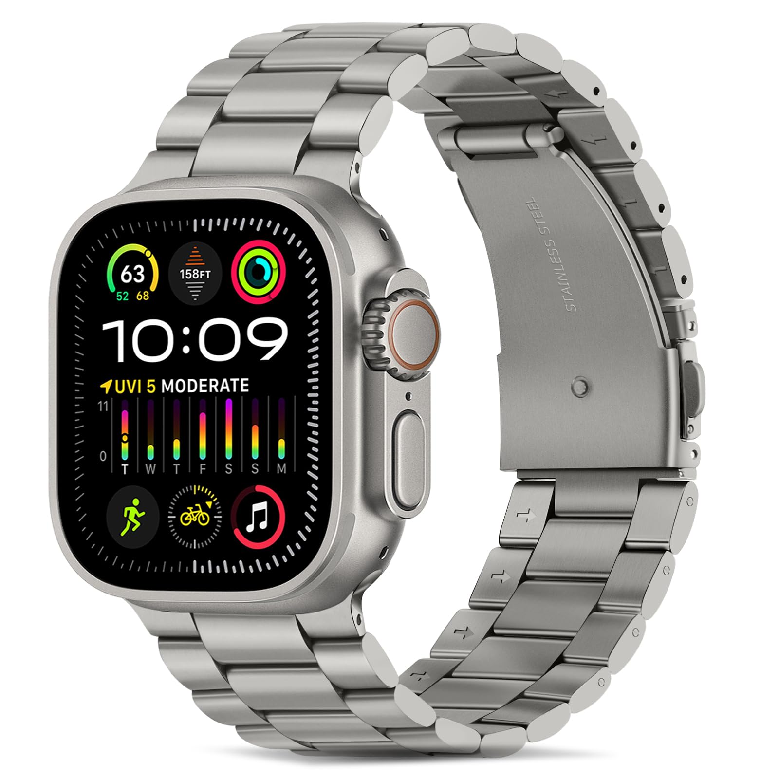 Apple - 【美品】Apple Watch Ultra 49mm チタニウム（バンド新品） 美品 Apple Watch ultra チタニウム Titanium 49mm アップル